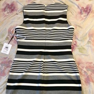 Calvin Klein Striped Ponte Bodycon Sheath Dress